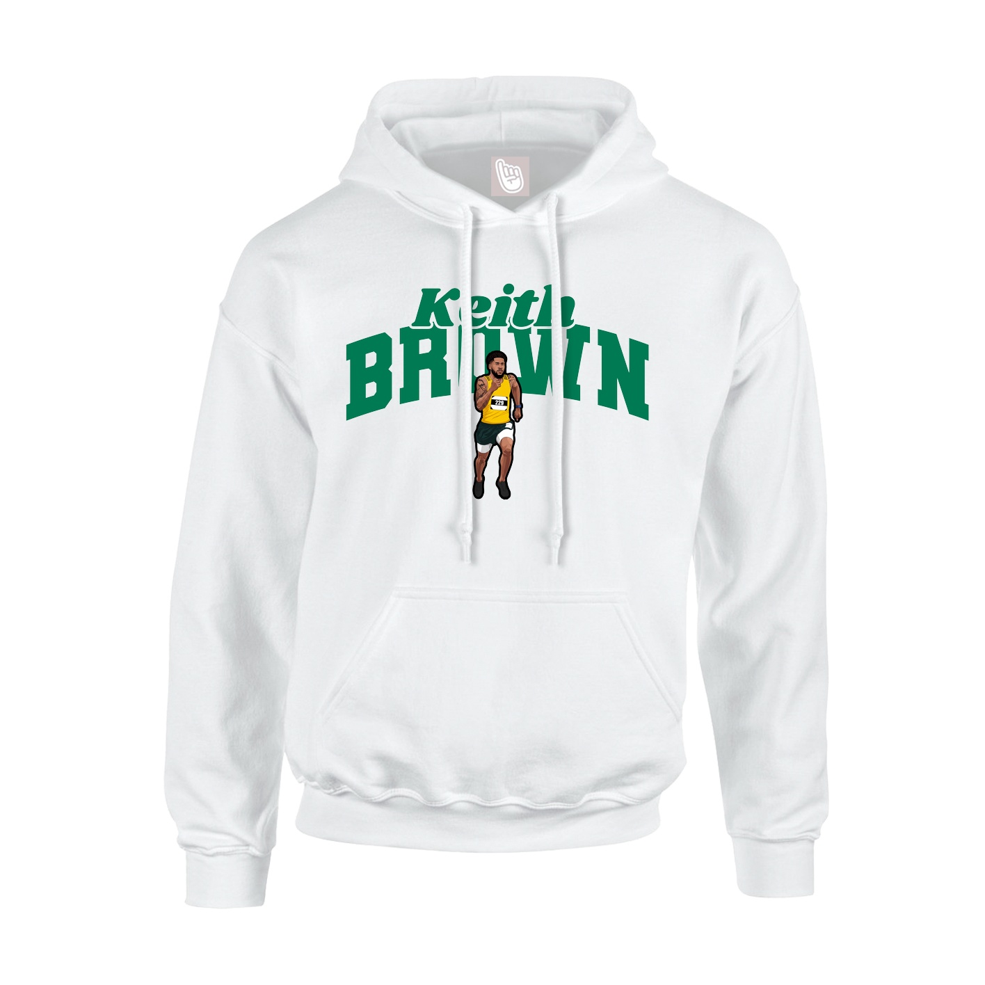 Youth Hoodie — Signature Arch in White