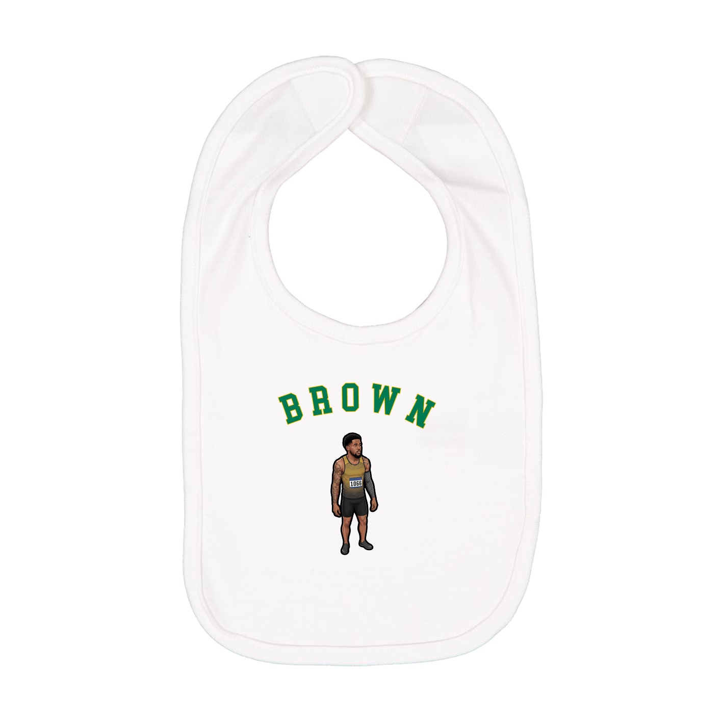 Infant Bib — Shirsey Arch in White