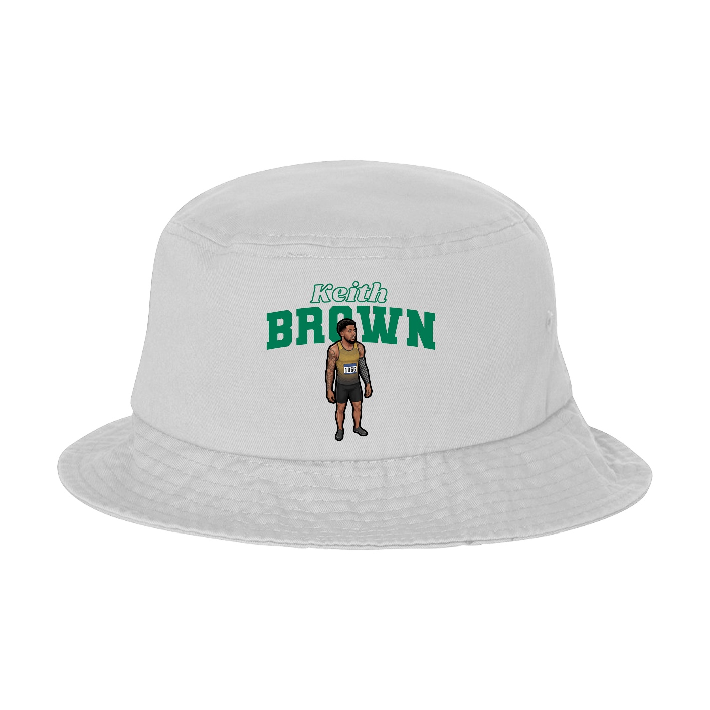 Bucket Cap — Name Arch in White