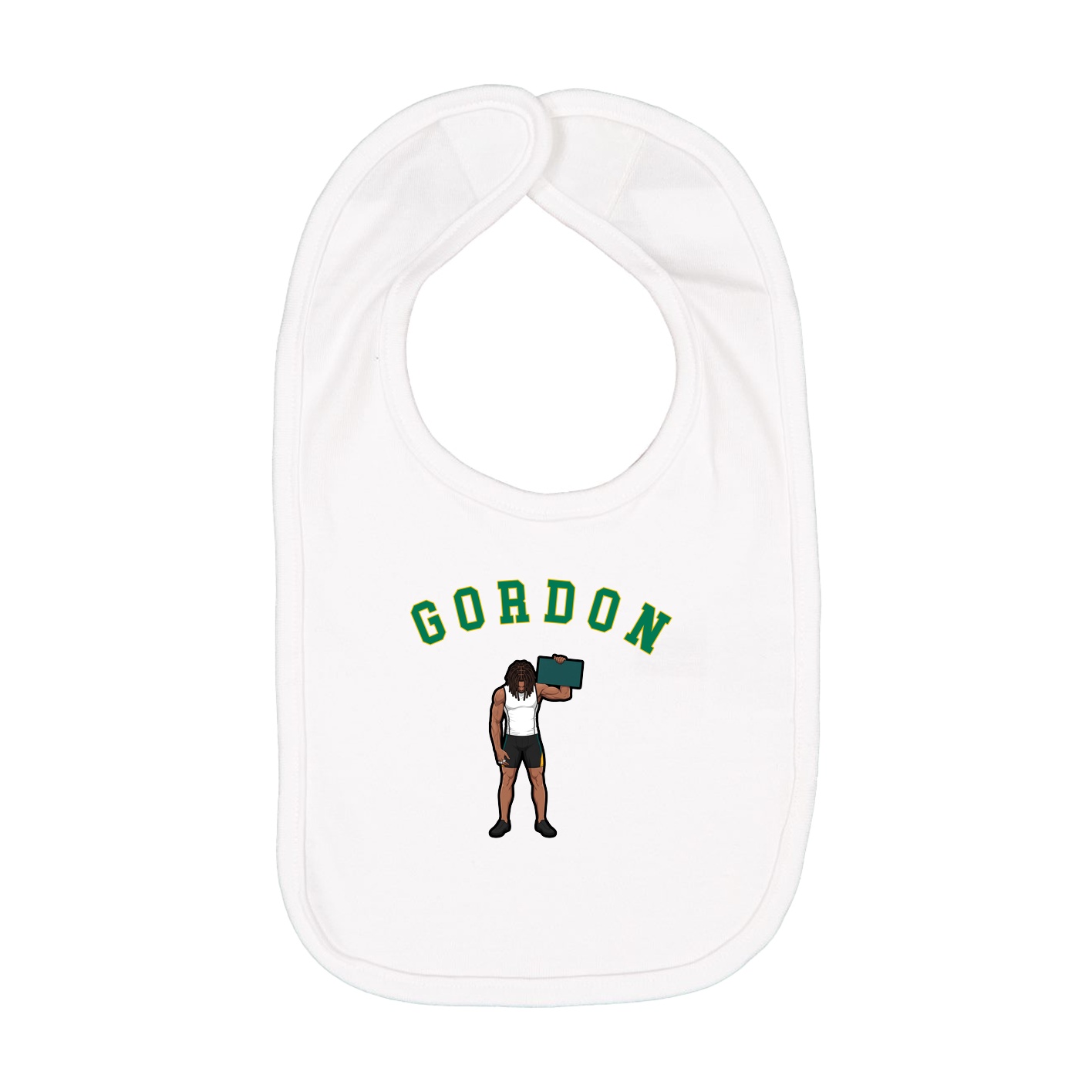 Infant Bib — Shirsey Arch in White