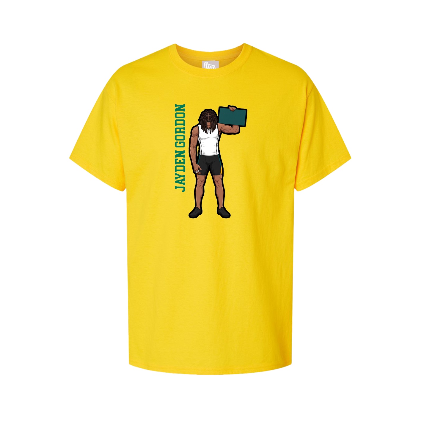 Youth Tee — Name Vertical in Gold
