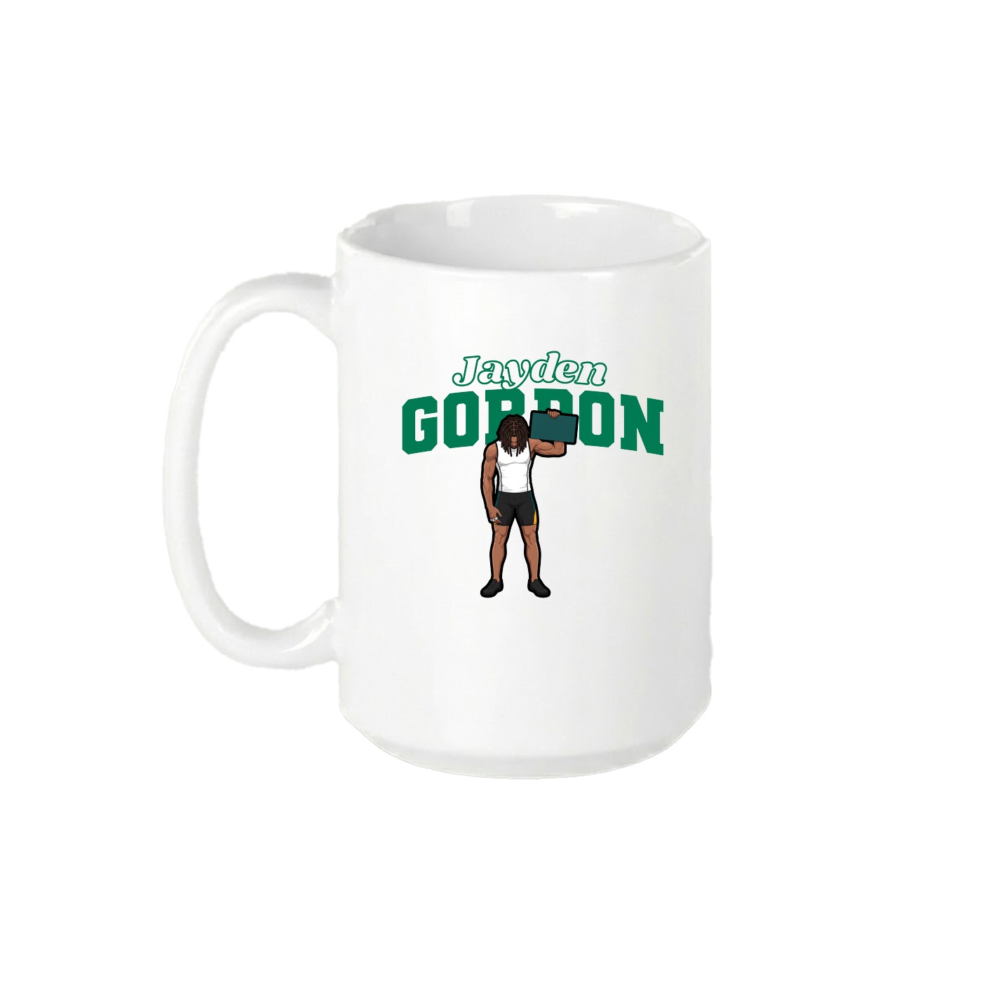 15oz Coffee Mug — Name Arch in White