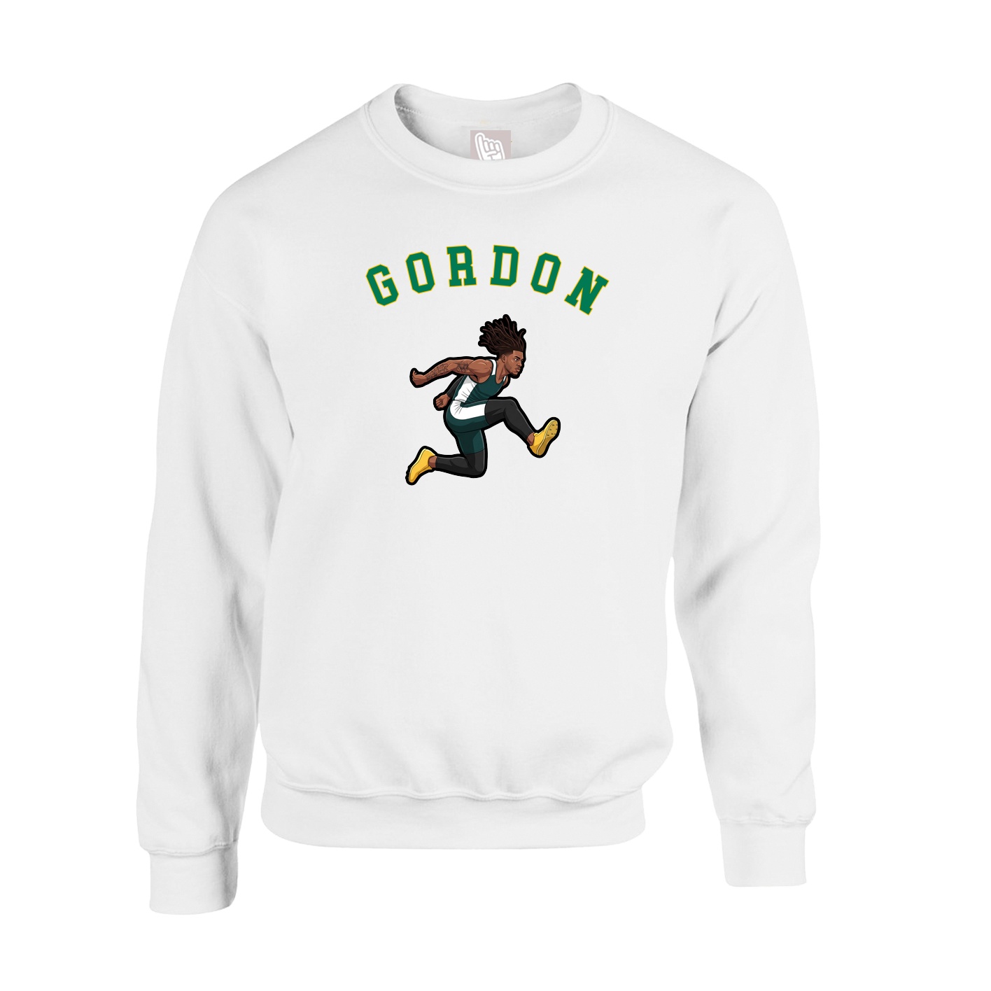 Fleece Crew — Shirsey Arch in White