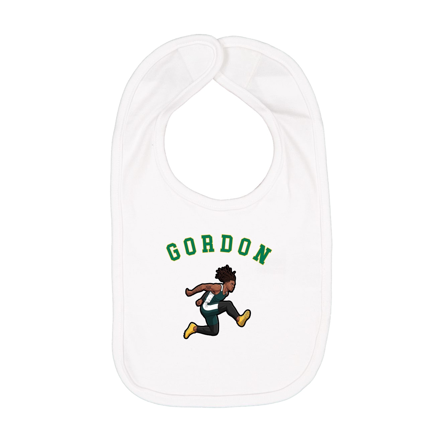 Infant Bib — Shirsey Arch in White