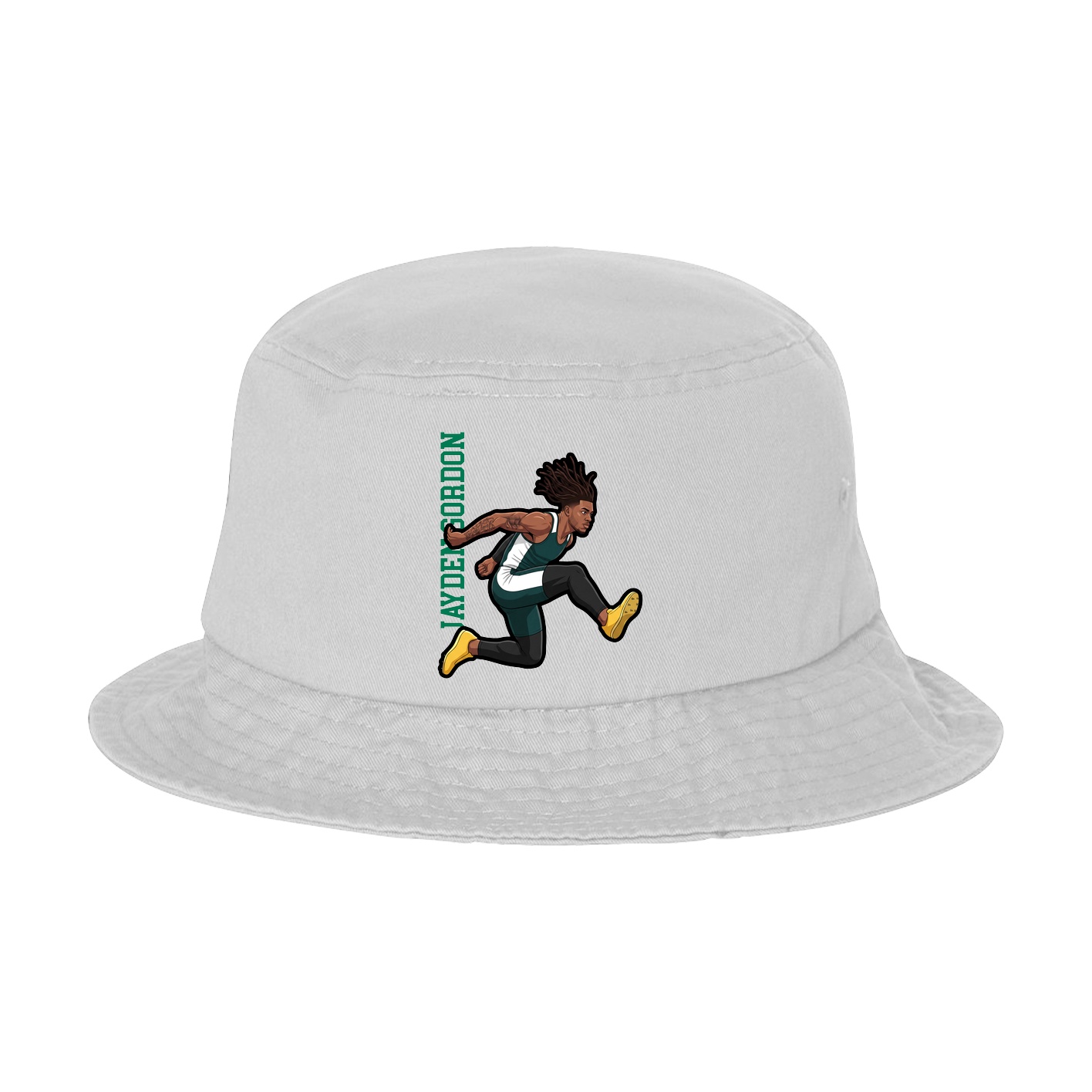 Bucket Cap — Name Vertical in White
