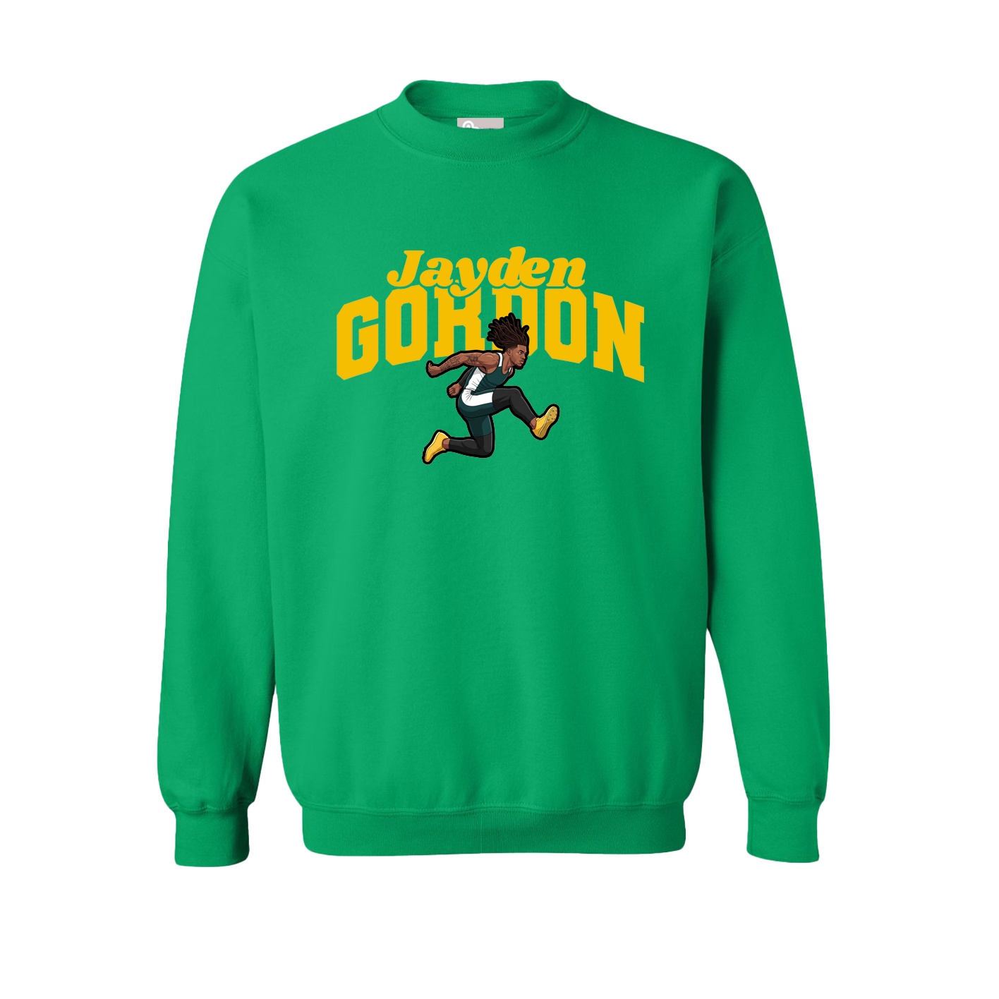 Fleece Crew — Signature Arch in Green