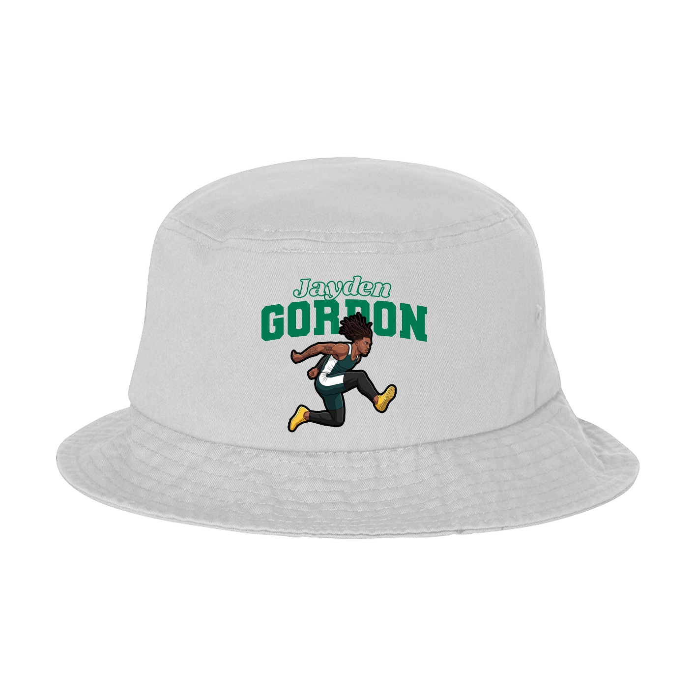 Bucket Cap — Name Arch in White