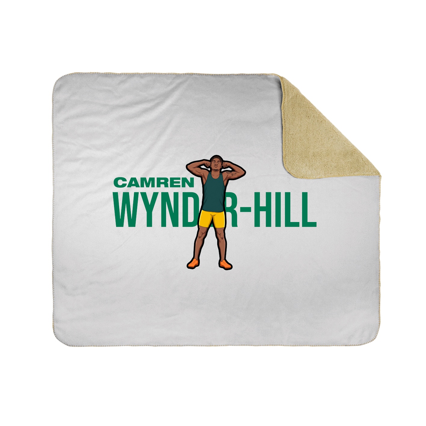 Throw Blanket — Player Name in White