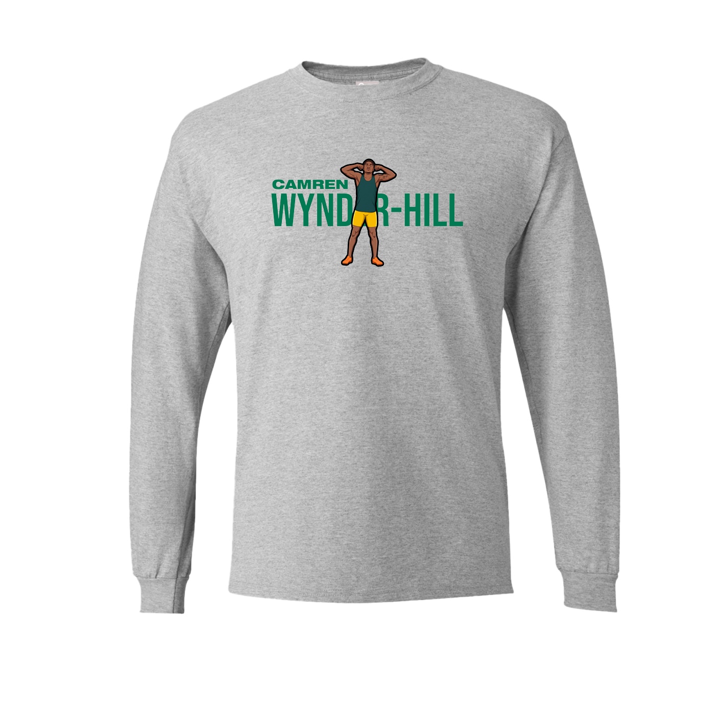 Long Sleeve Tee — Player Name in Grey
