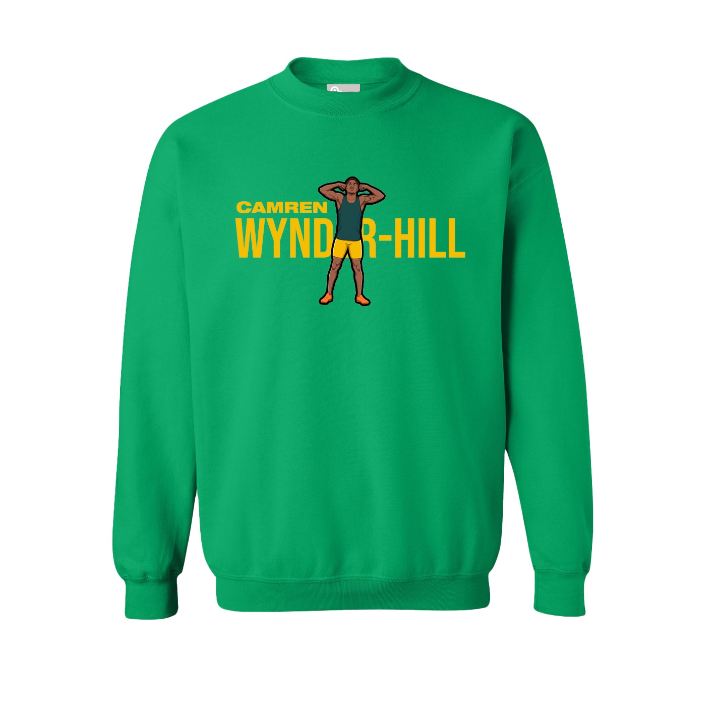 Fleece Crew — Player Name in Green