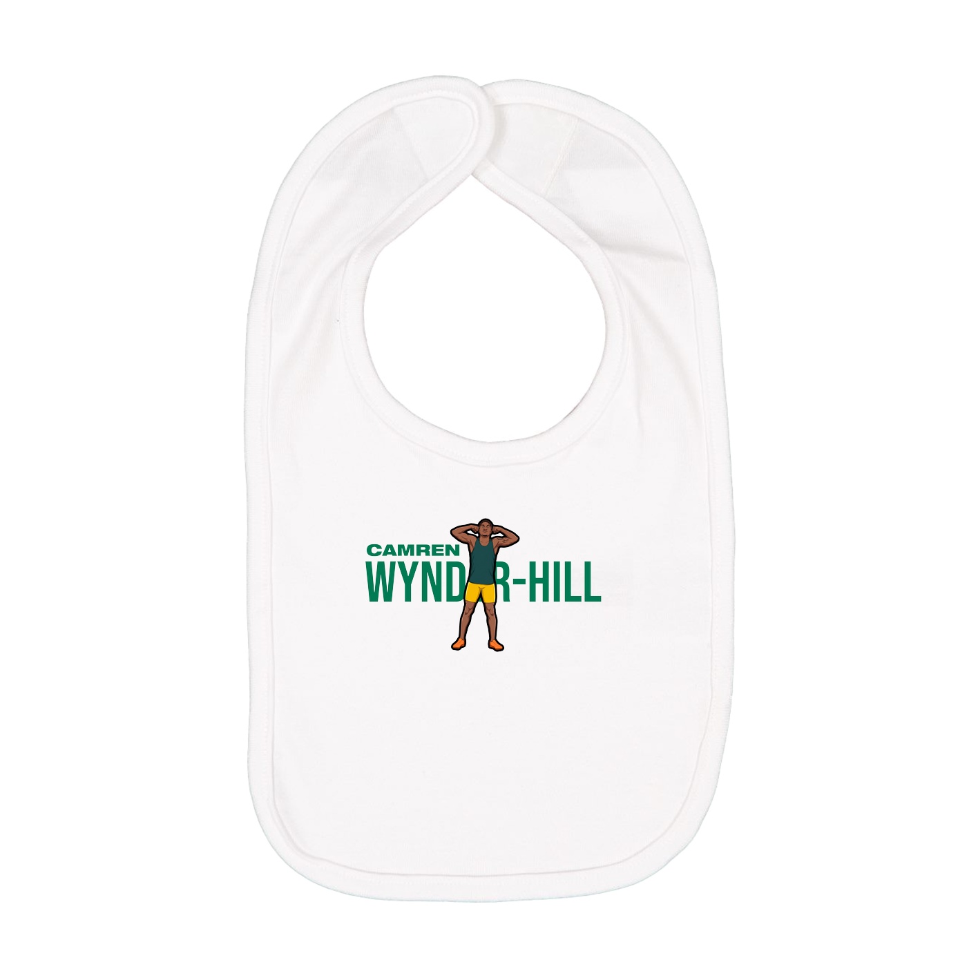 Infant Bib — Player Name in White