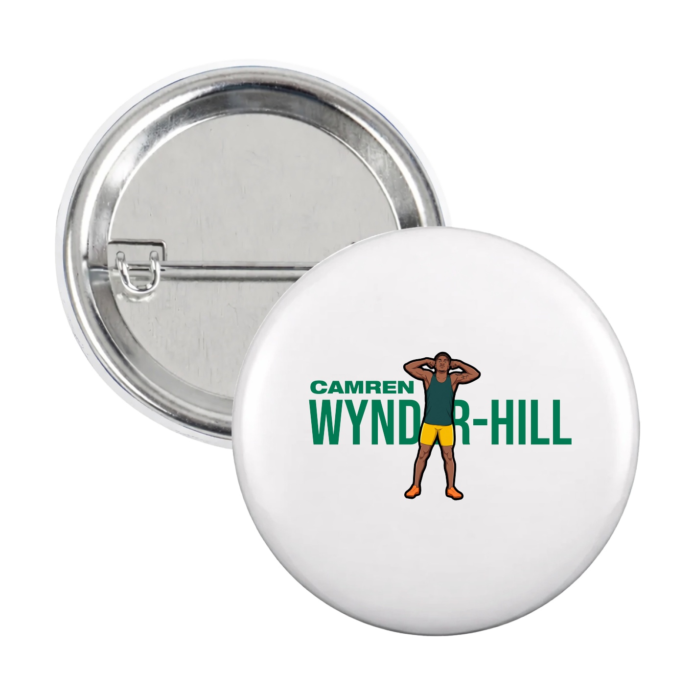 Game Day Button — Player Name in White