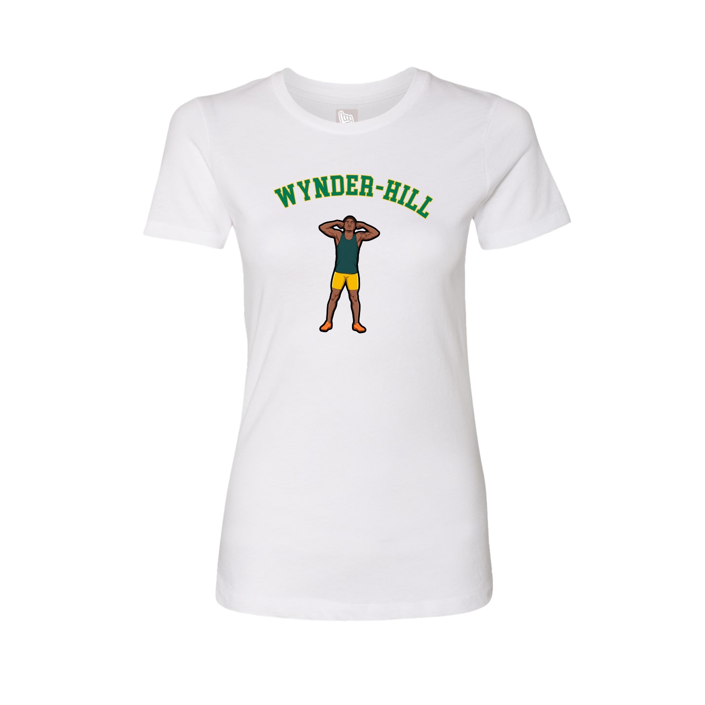 Fitted Women's Tee — Shirsey Arch in White