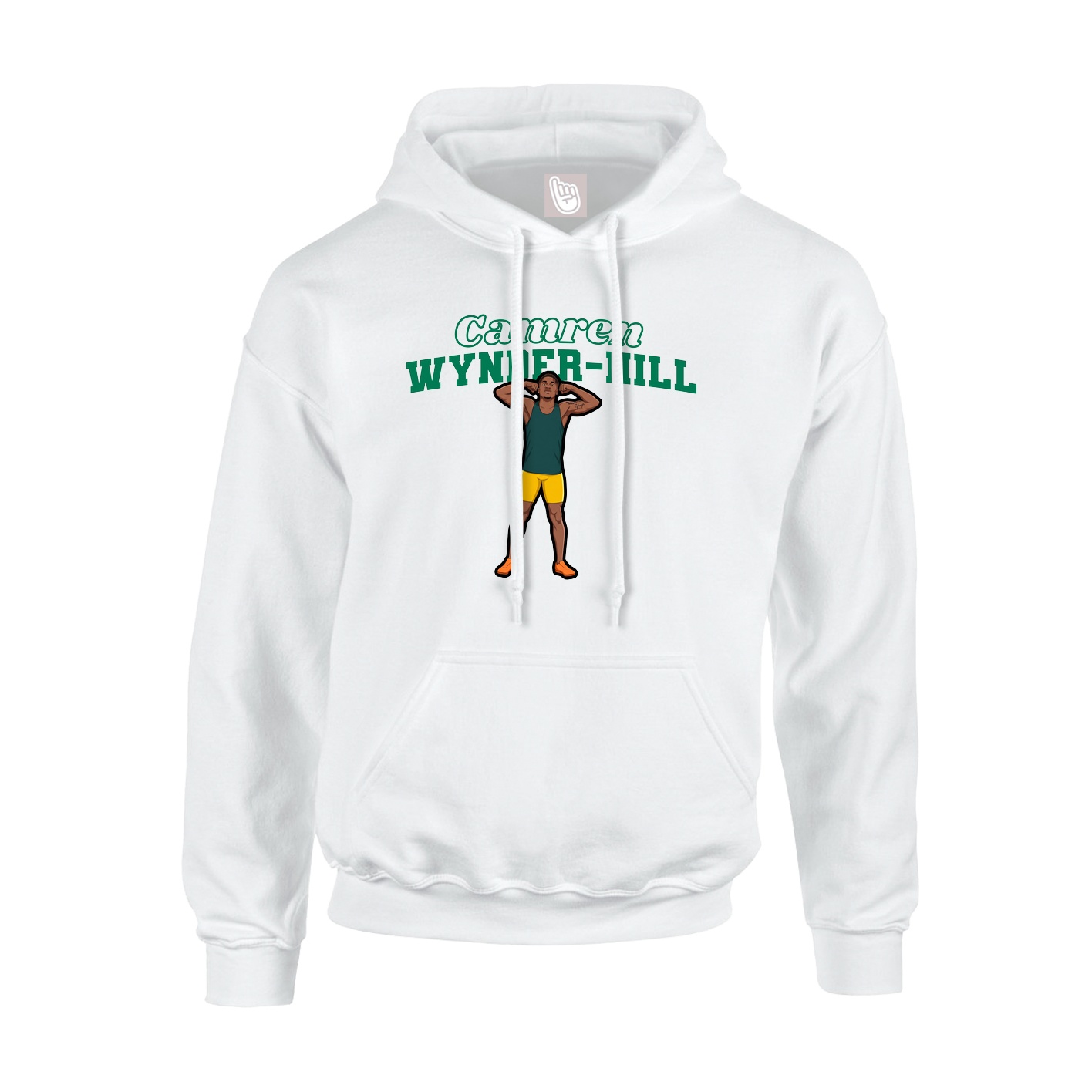 Hoodie — Name Arch in White