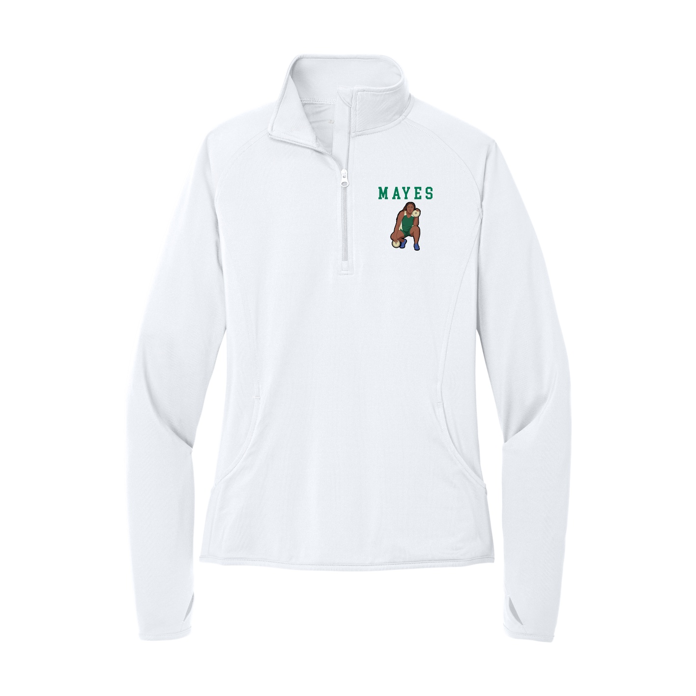 Women's Q-Zip Pullover — Shirsey in White