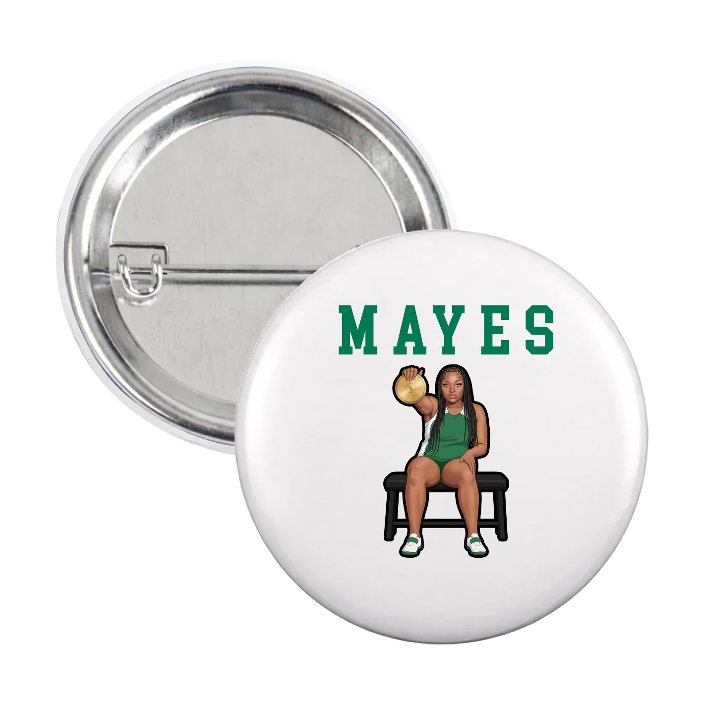 Game Day Button — Shirsey in White