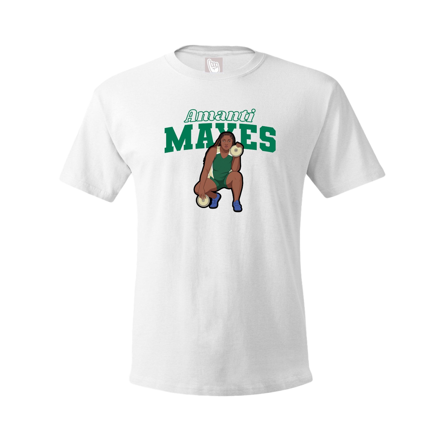 Youth Tee — Name Arch in White