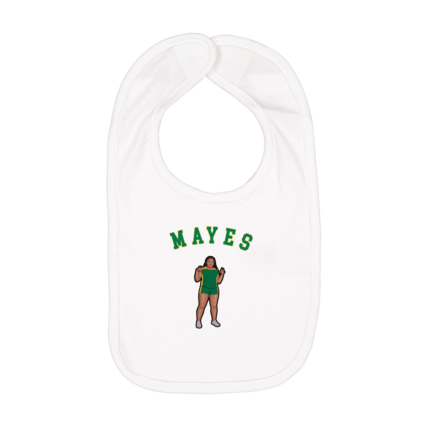 Infant Bib — Shirsey Arch in White
