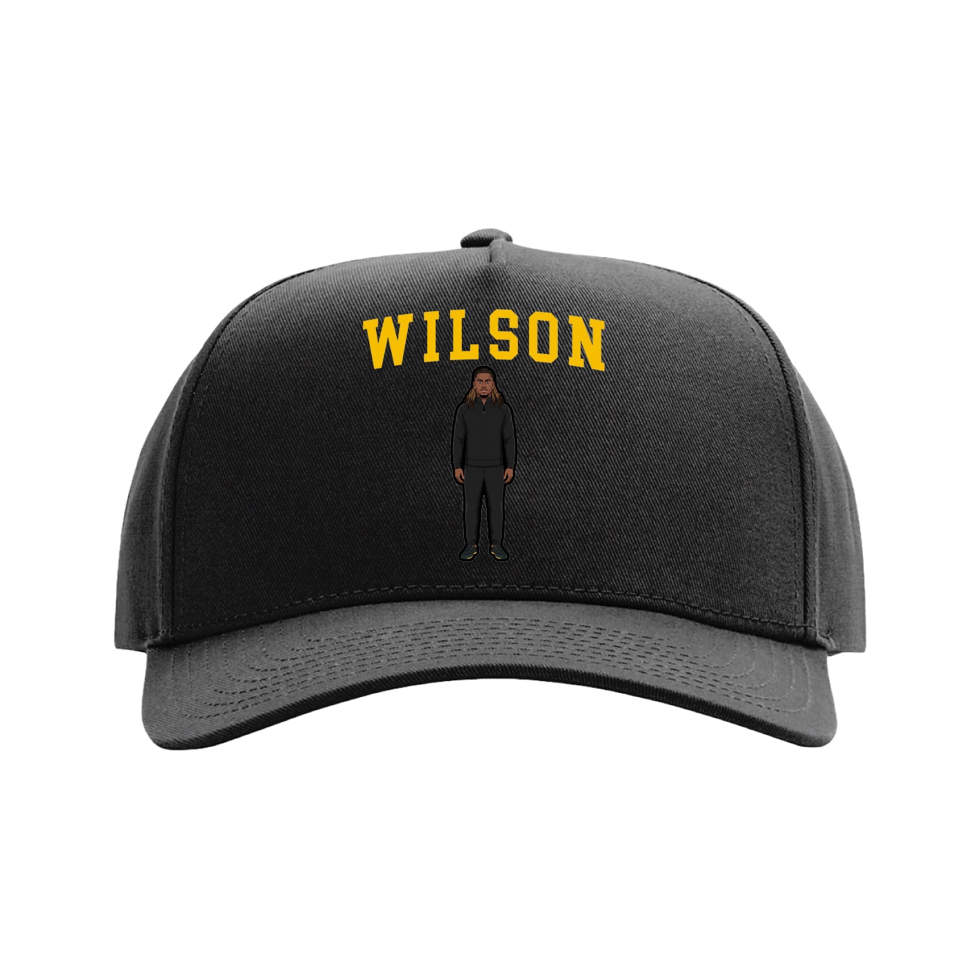 Full Fabric Five-Panel Champ Cap — Shirsey in Black