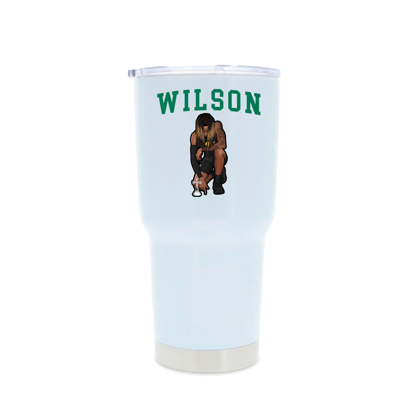 30oz Stainless Steel Tumbler — Shirsey in White
