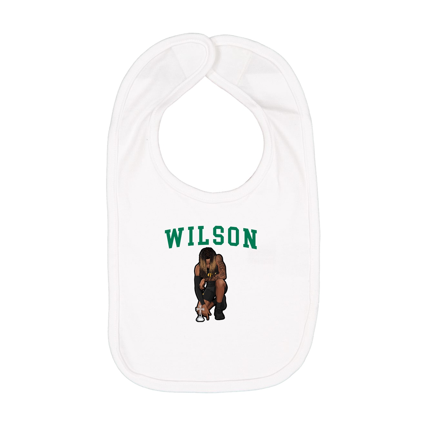 Infant Bib — Shirsey in White