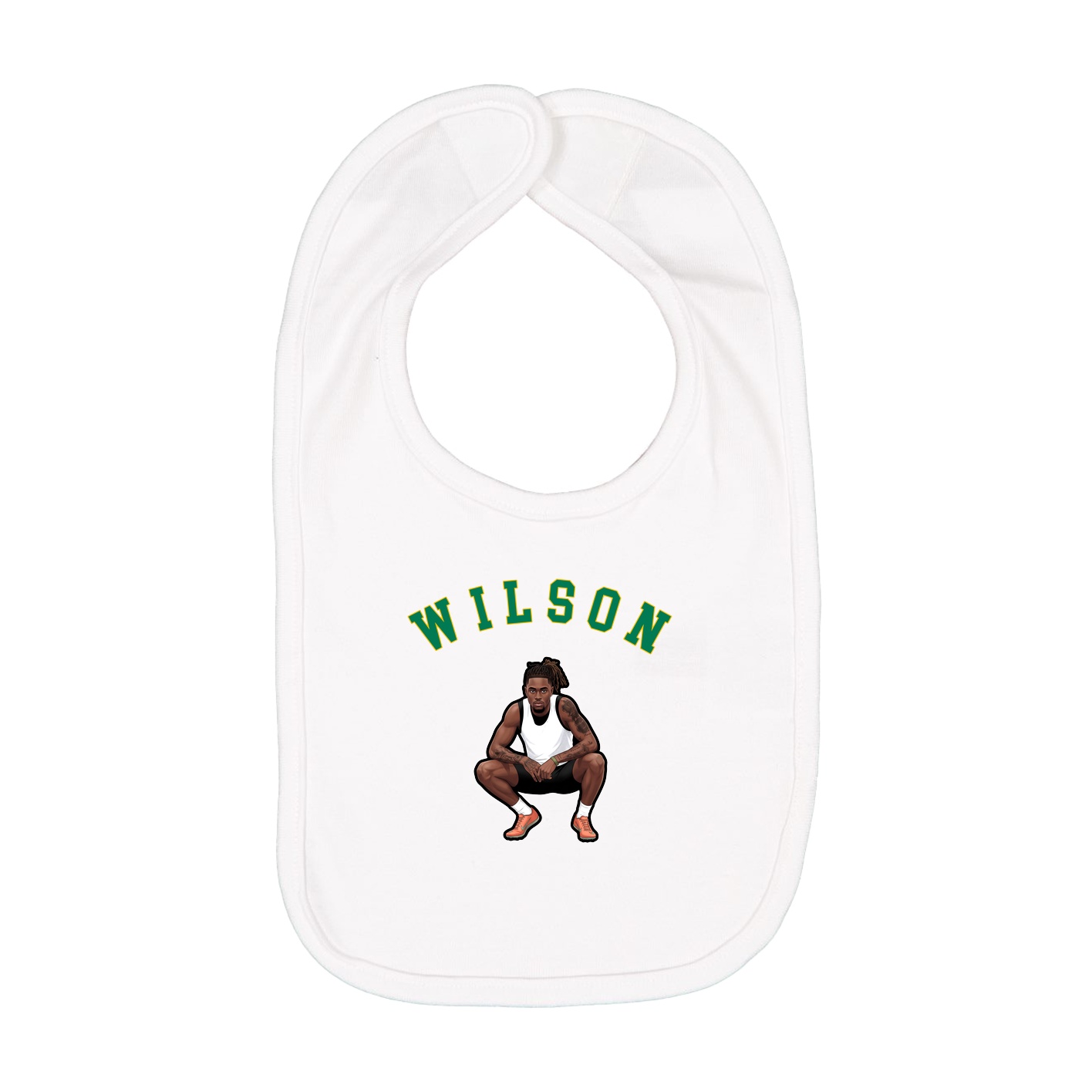 Infant Bib — Shirsey Arch in White
