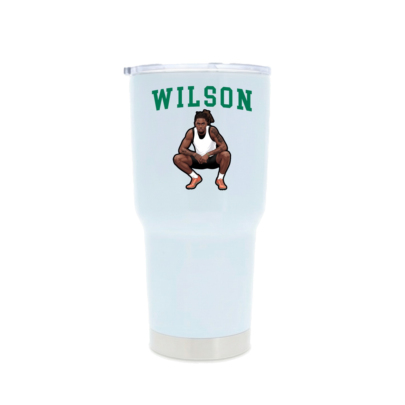 30oz Stainless Steel Tumbler — Shirsey in White