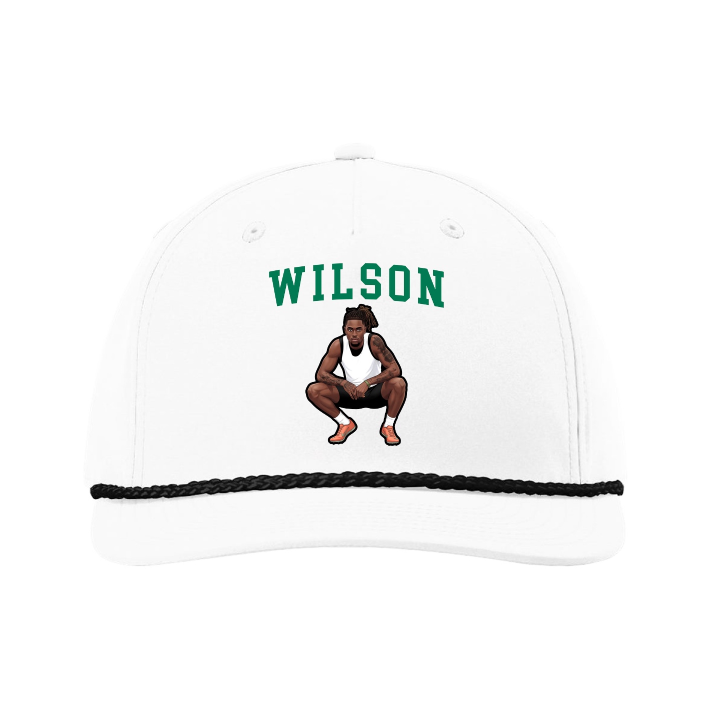 Five-Panel Classic Rope Cap — Shirsey in White