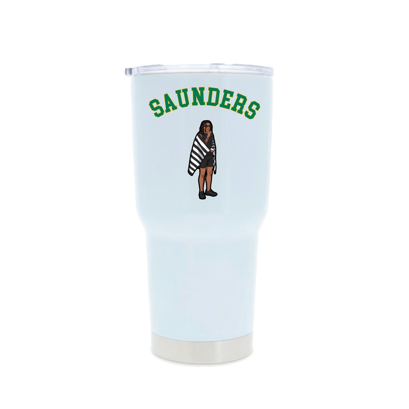 30oz Stainless Steel Tumbler — Shirsey Arch in White