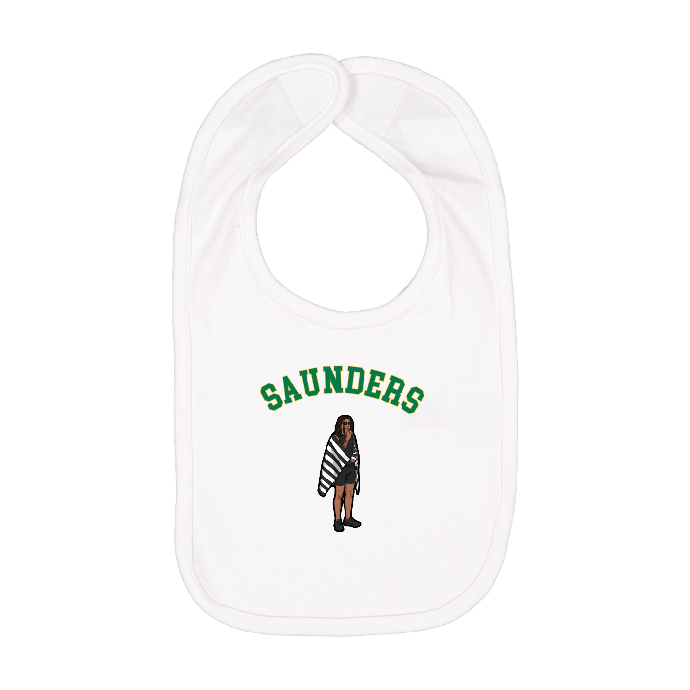 Infant Bib — Shirsey Arch in White