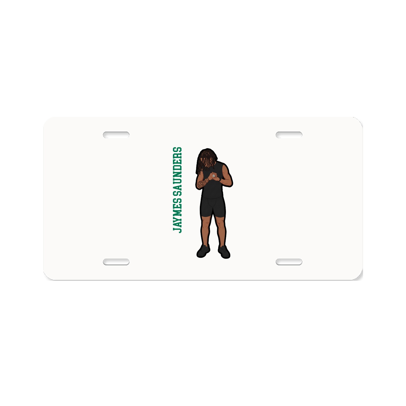 License Plate — Name Vertical in Classic