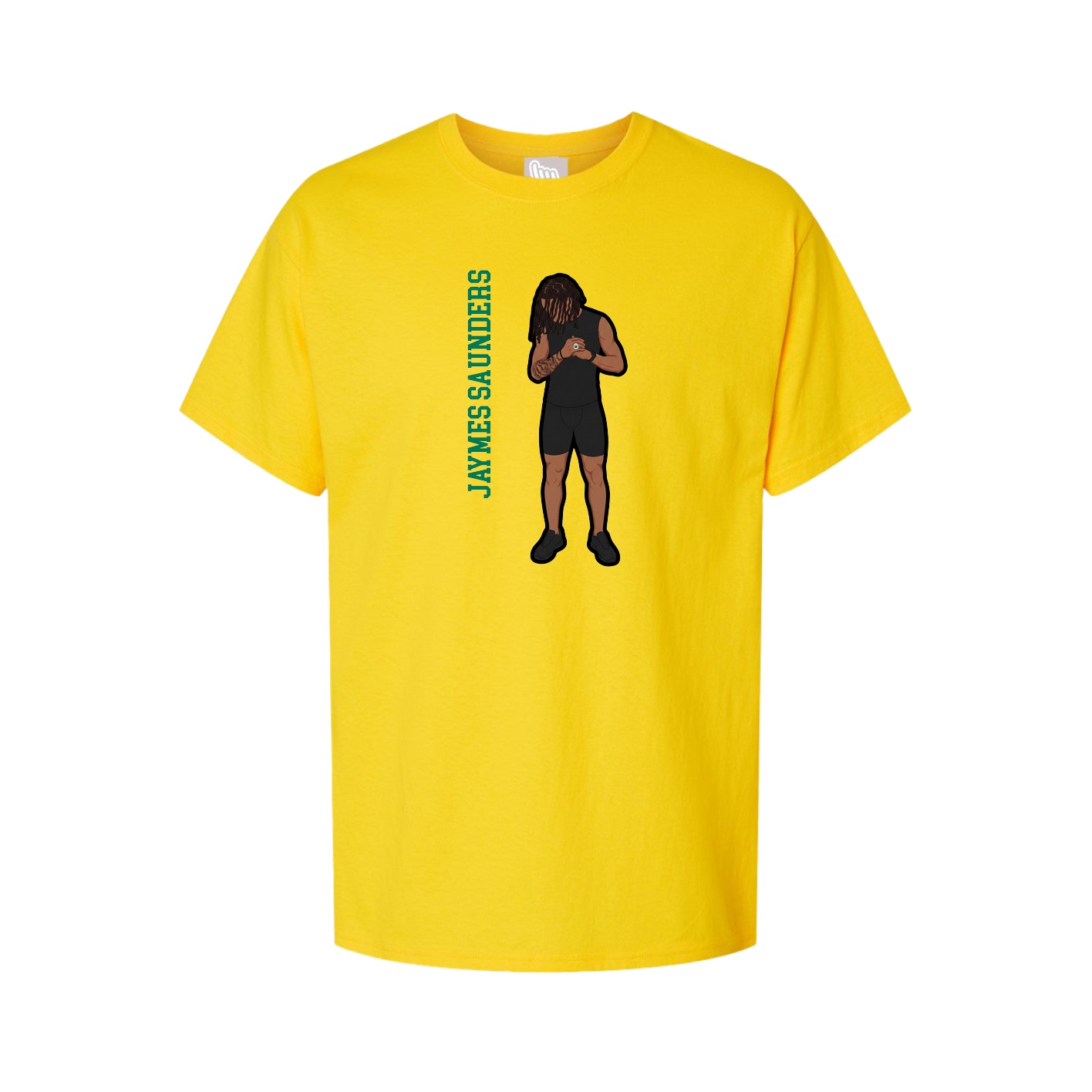 Youth Tee — Name Vertical in Gold