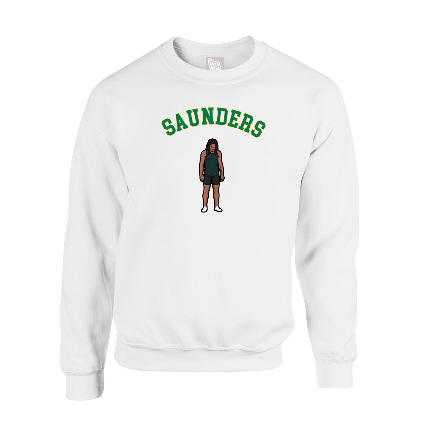 Fleece Crew — Shirsey Arch in White