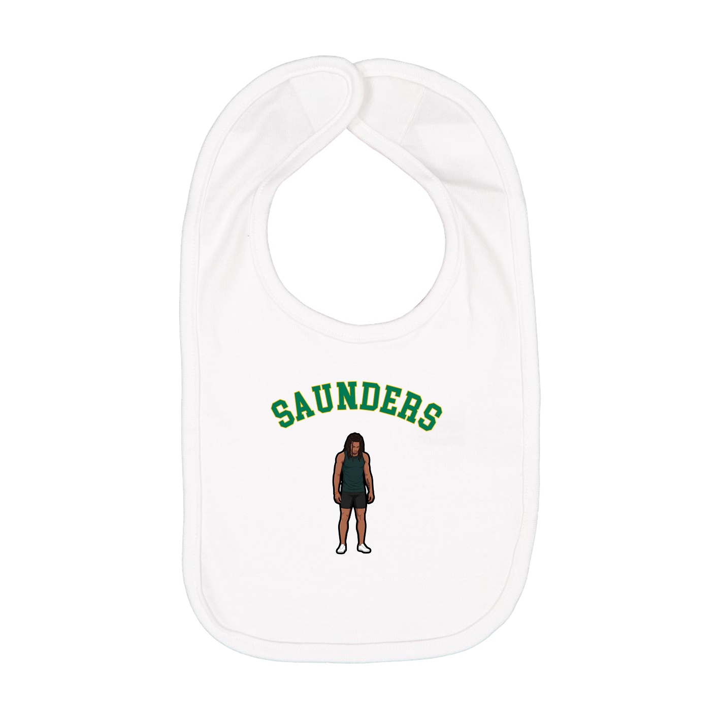 Infant Bib — Shirsey Arch in White