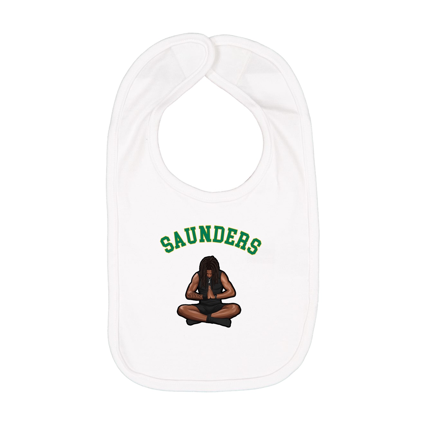 Infant Bib — Shirsey Arch in White
