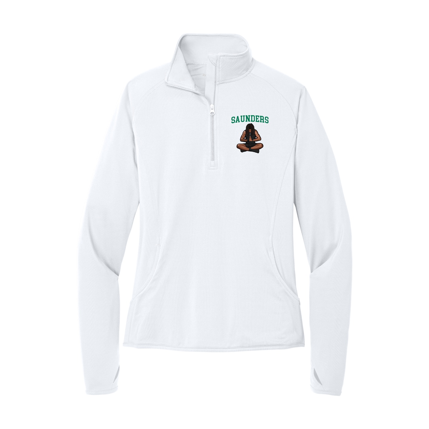 Women's Q-Zip Pullover — Shirsey in White