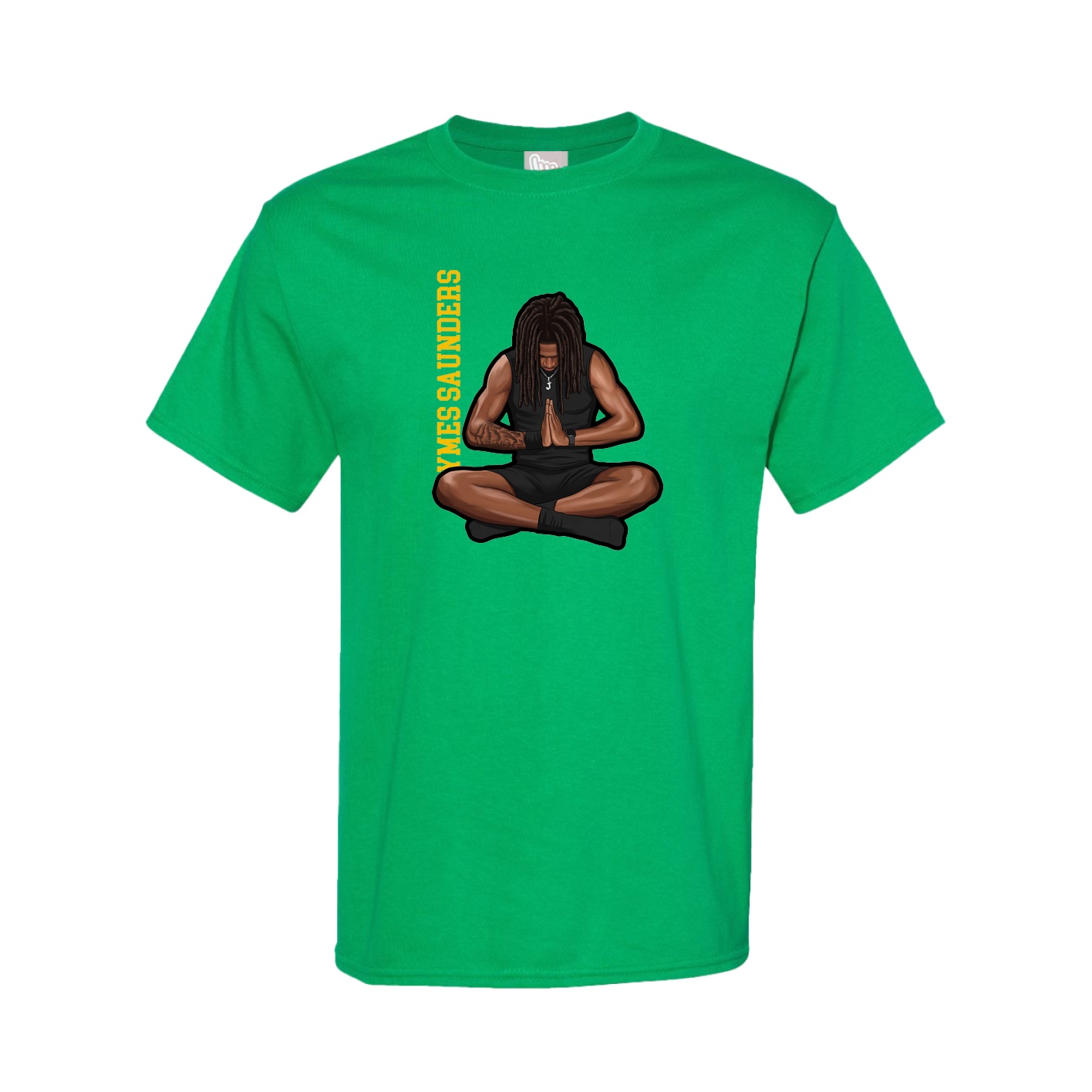 Tee — Name Vertical in Green