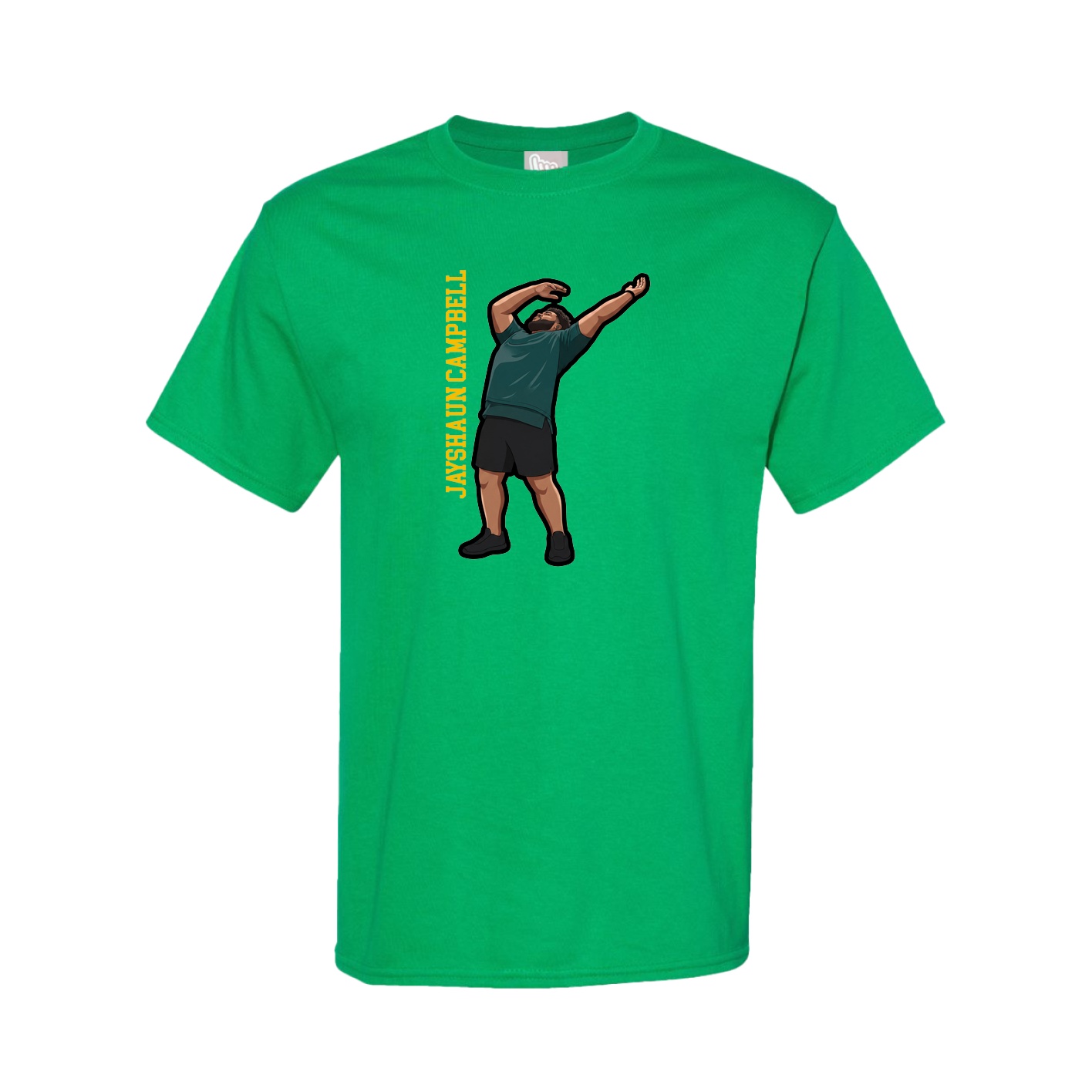 Tee — Name Vertical in Green