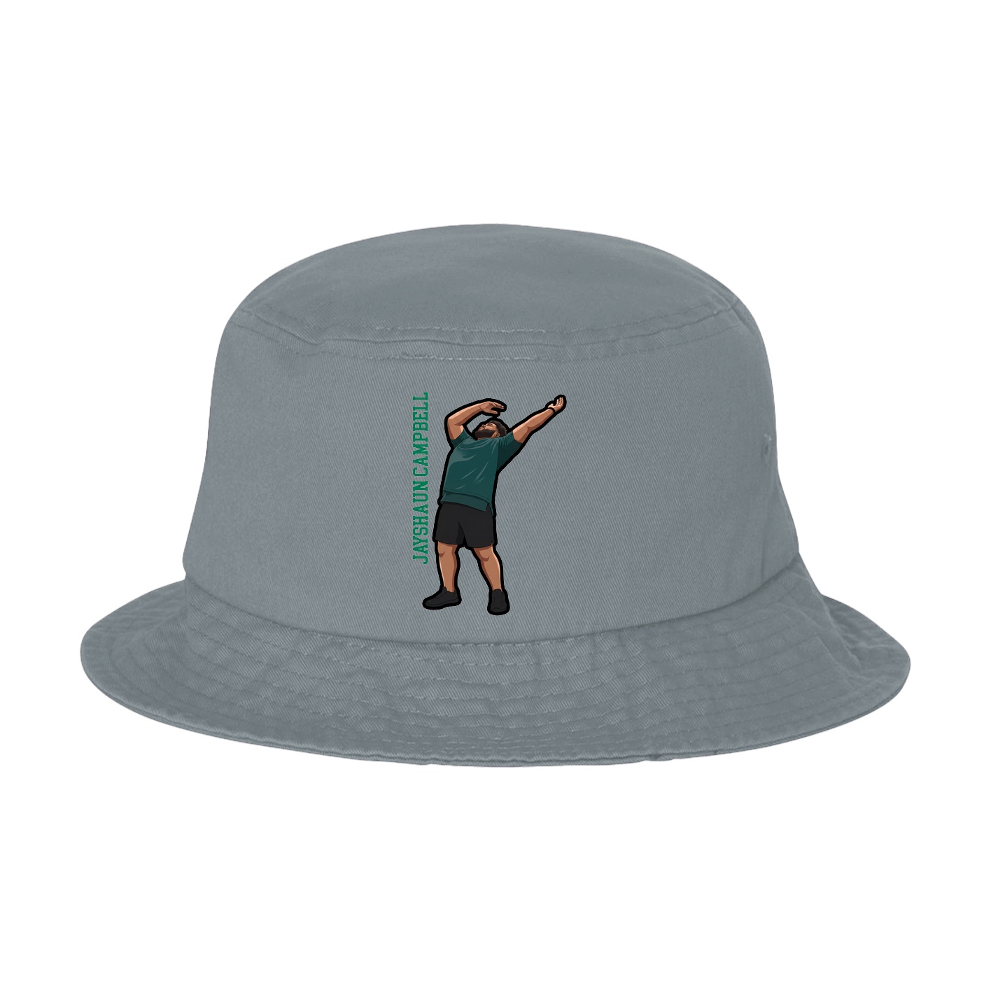 Bucket Cap — Name Vertical in Grey