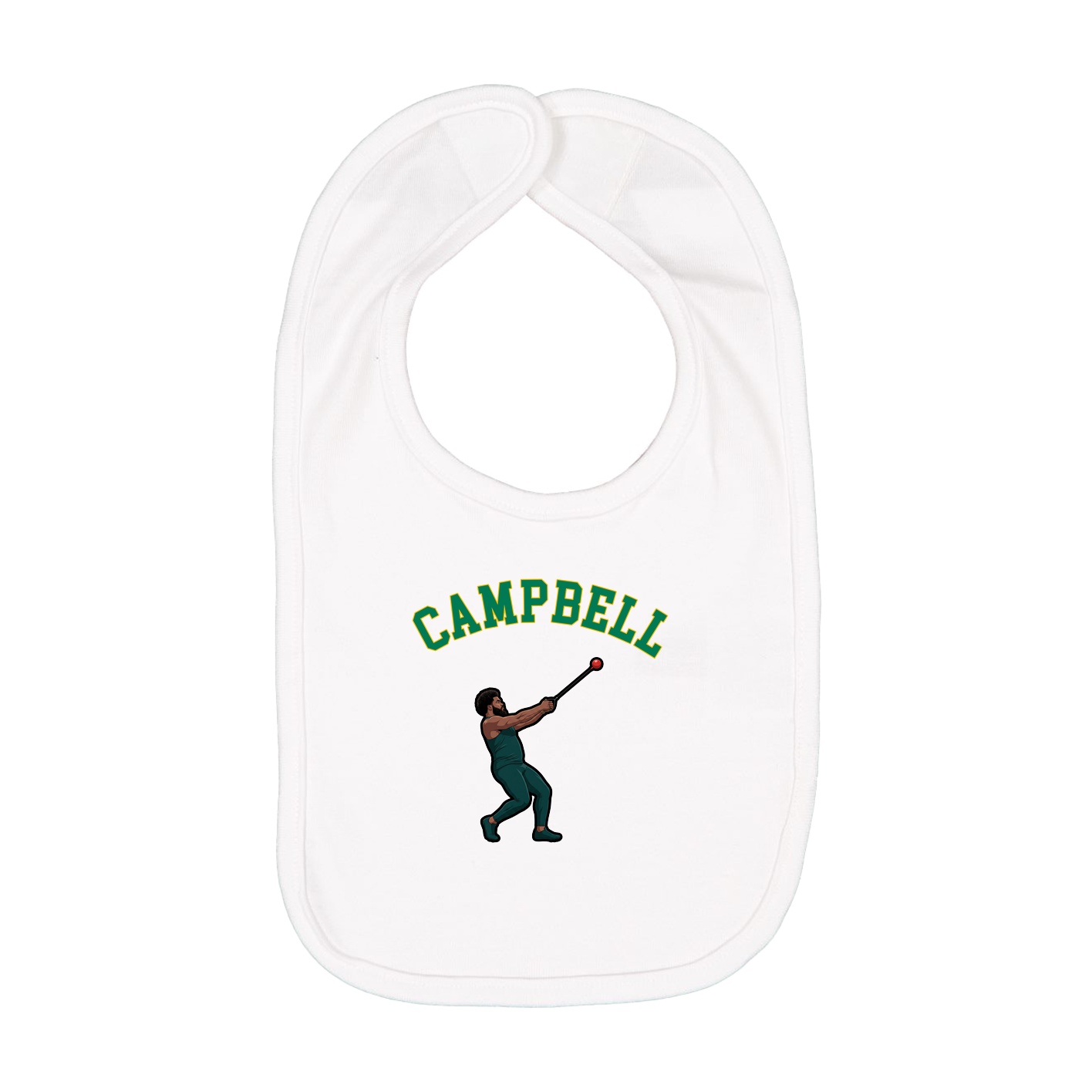 Infant Bib — Shirsey Arch in White
