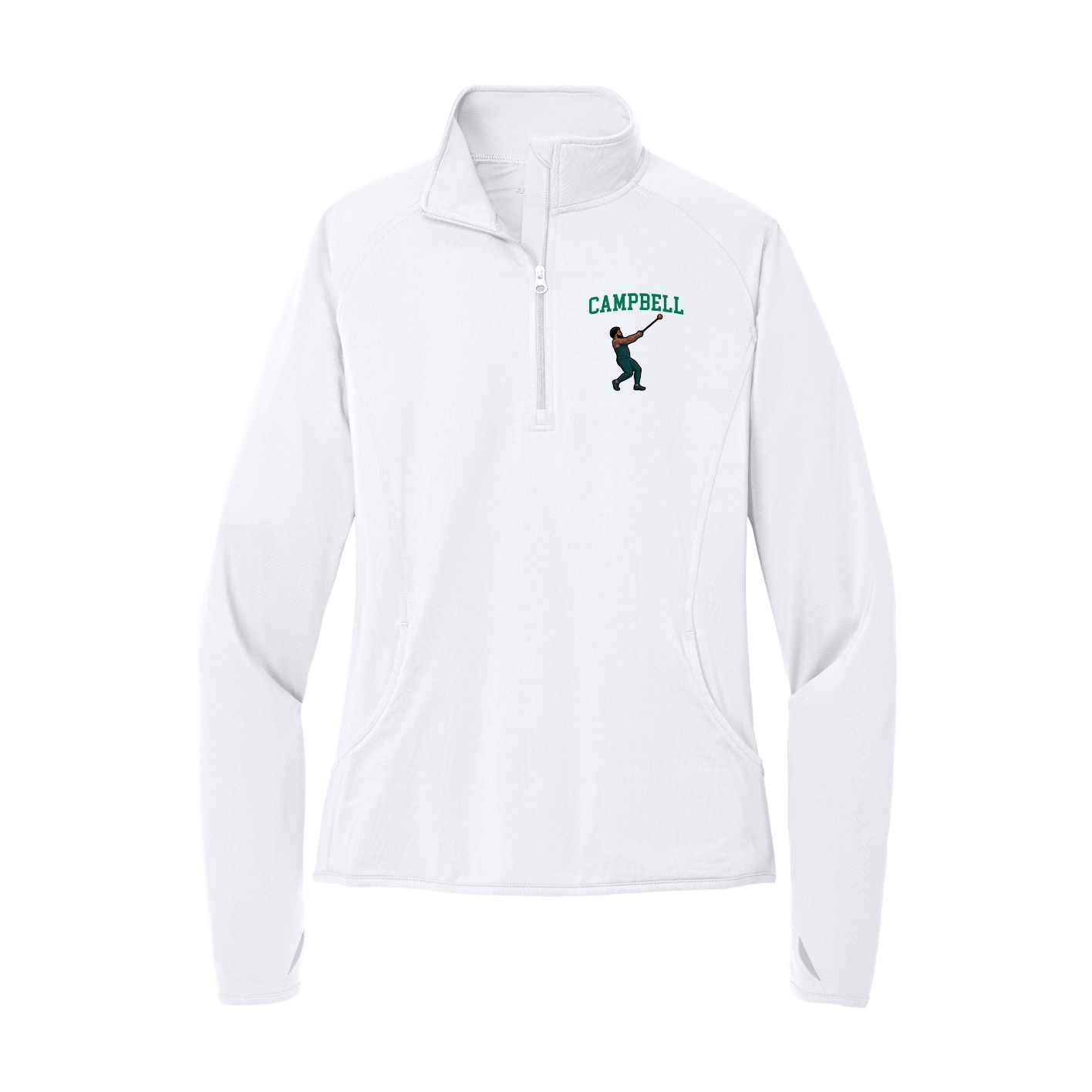 Women's Q-Zip Pullover — Shirsey in White