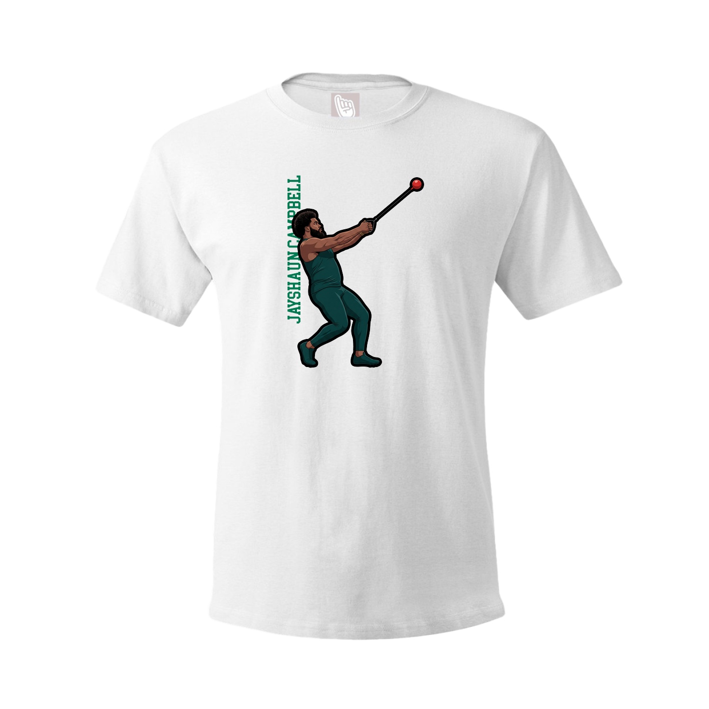 Tee — Name Vertical in White