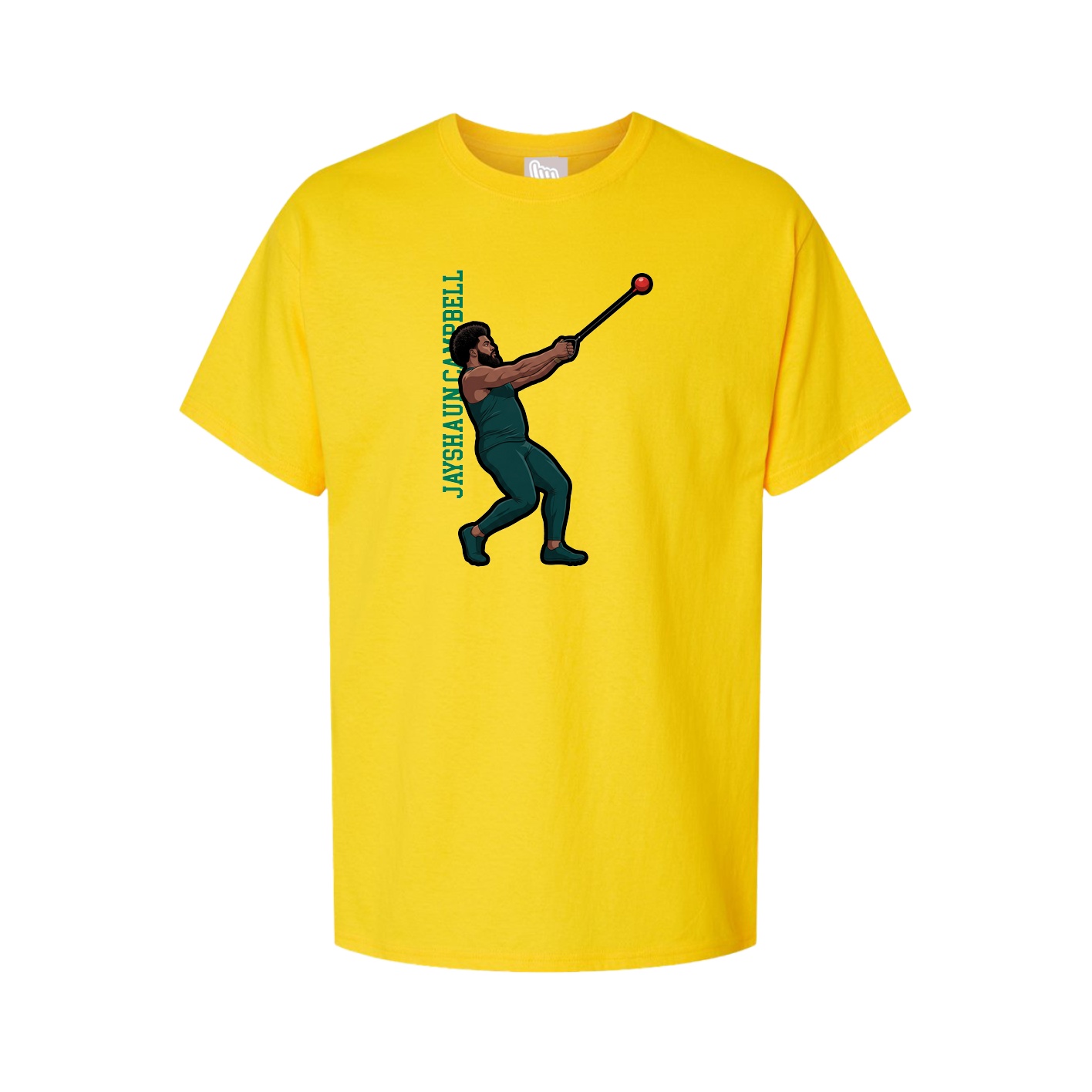 Youth Tee — Name Vertical in Gold
