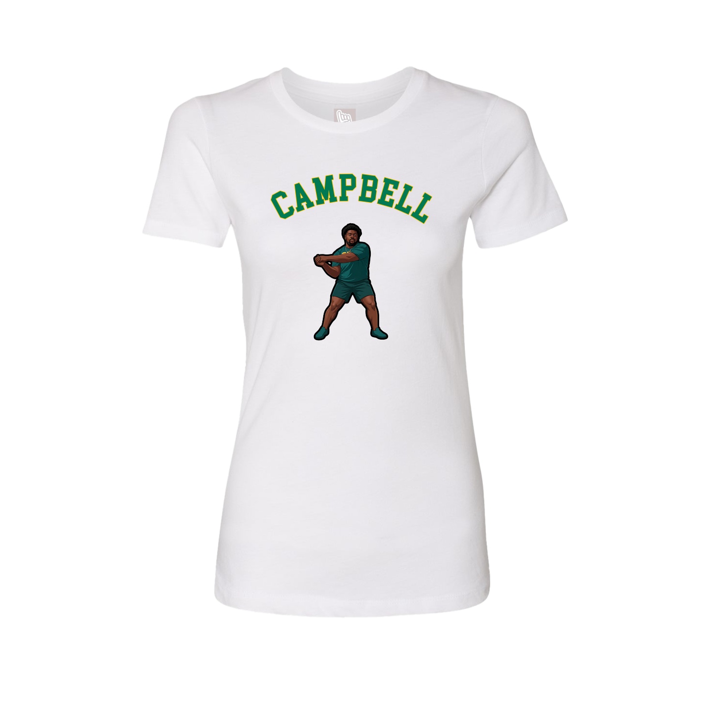Fitted Women's Tee — Shirsey Arch in White