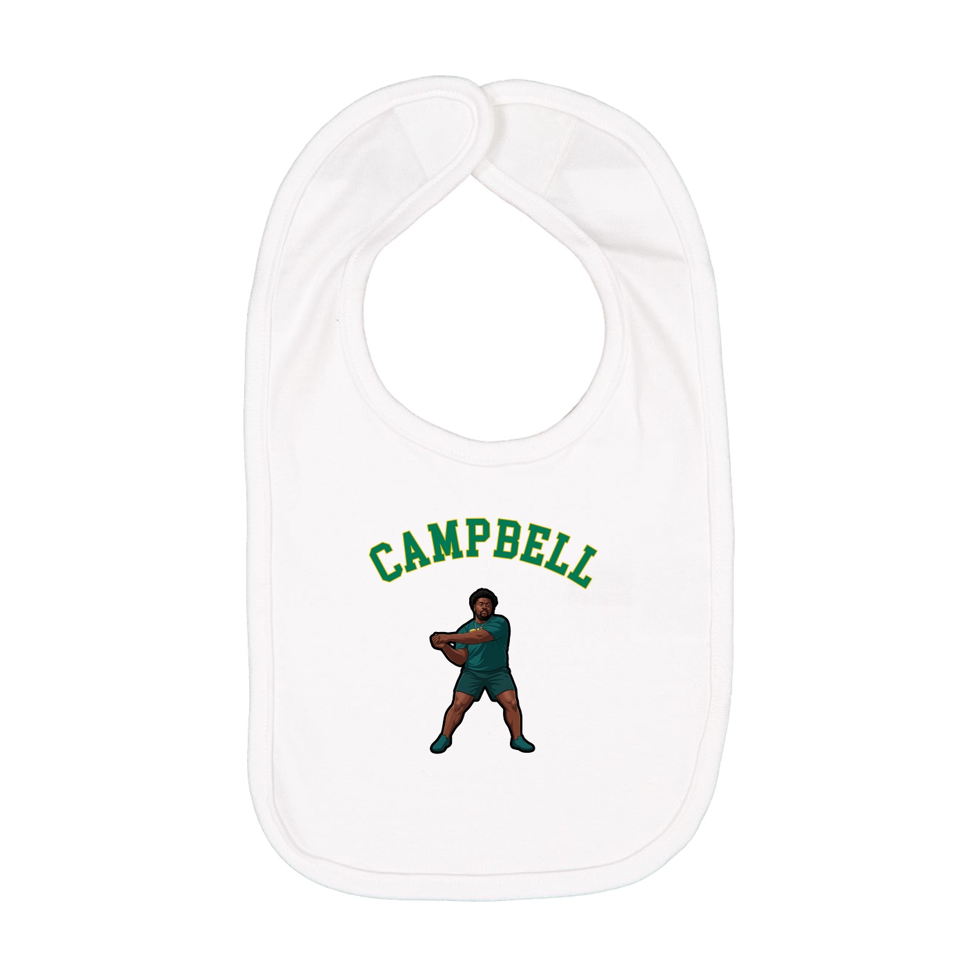 Infant Bib — Shirsey Arch in White