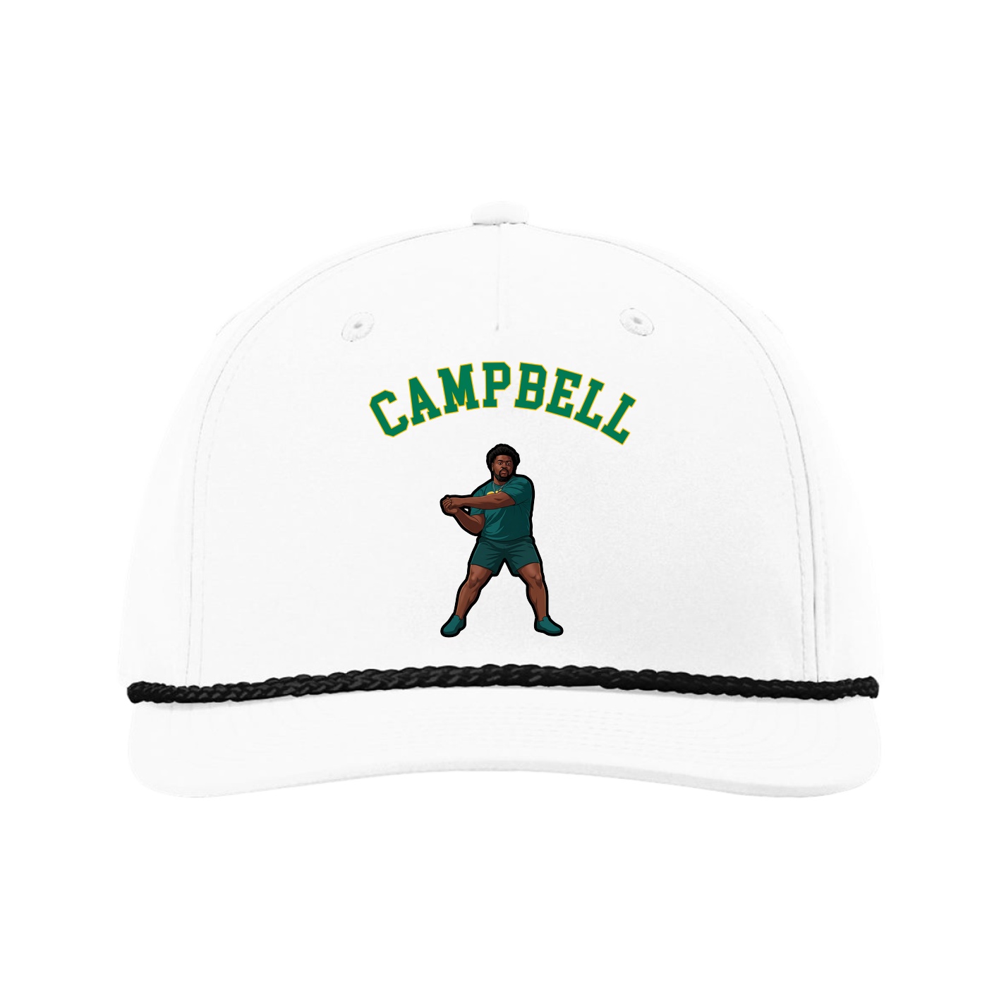 Five-Panel Classic Rope Cap — Shirsey Arch in White