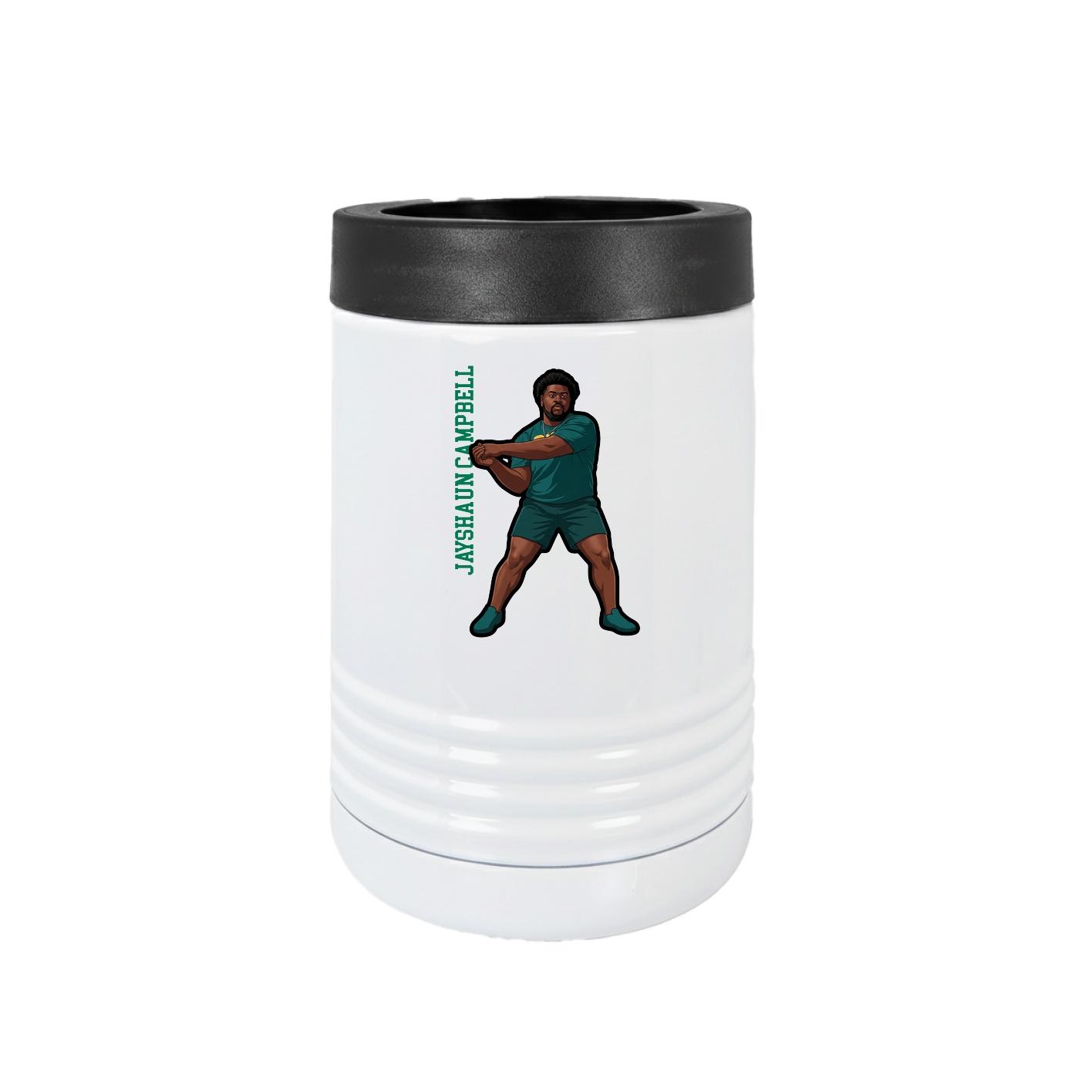 Beverage Holder — Name Vertical in White