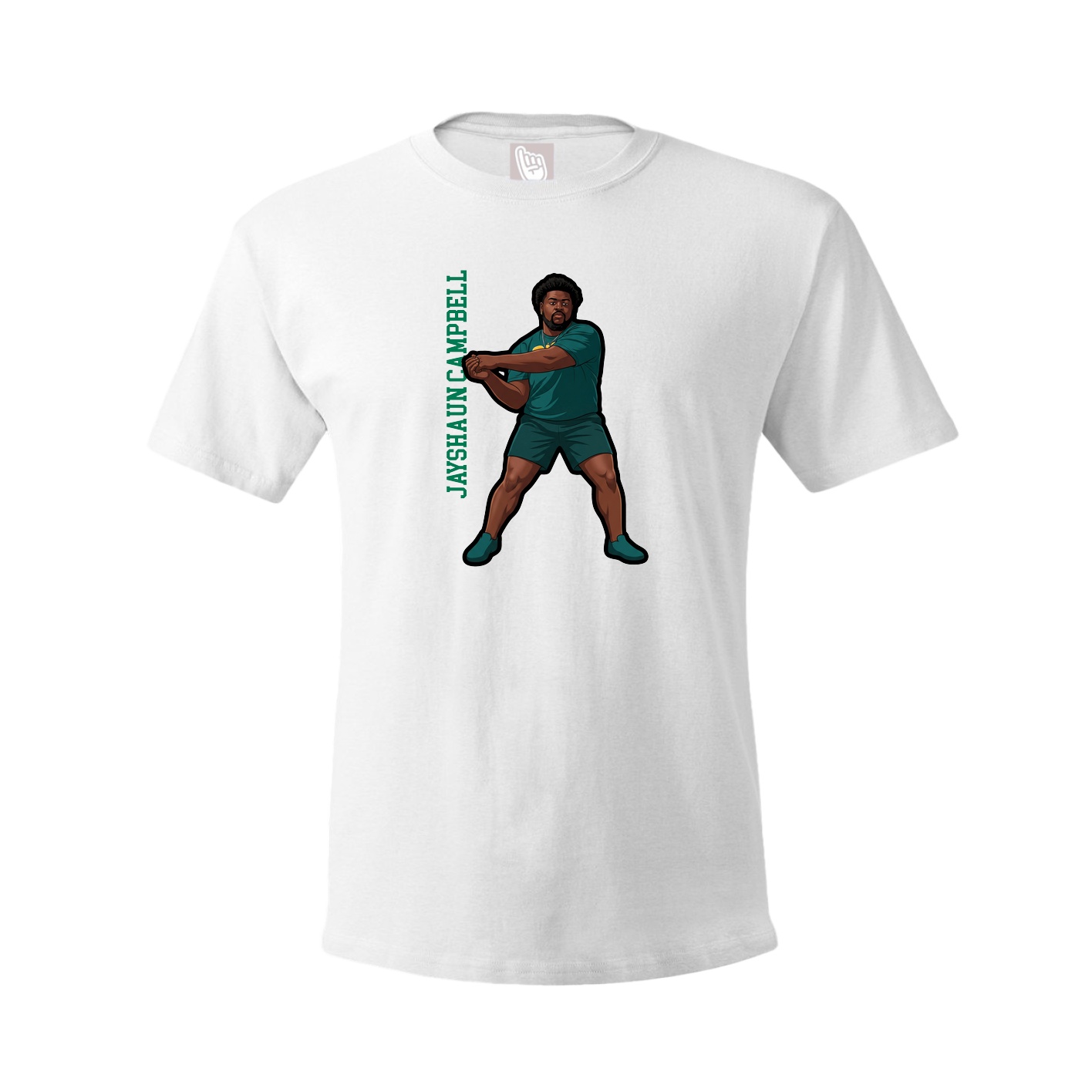 Youth Tee — Name Vertical in White