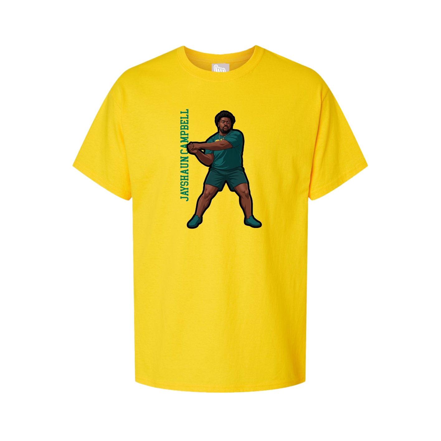 Youth Tee — Name Vertical in Gold