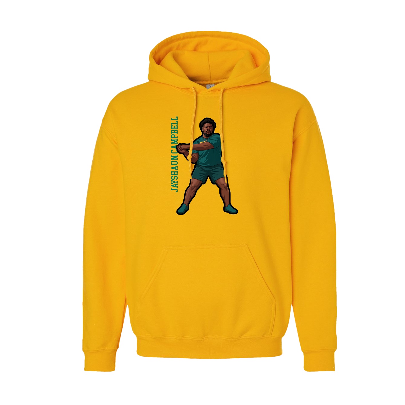 Hoodie — Name Vertical in Gold